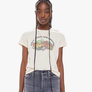 MOTHER BRAND Organic Graphic Cream T-Shirt